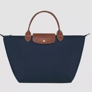 LONGCHAMP Le Pliage Medium Recycled Canvas Tote Bag in Navy
